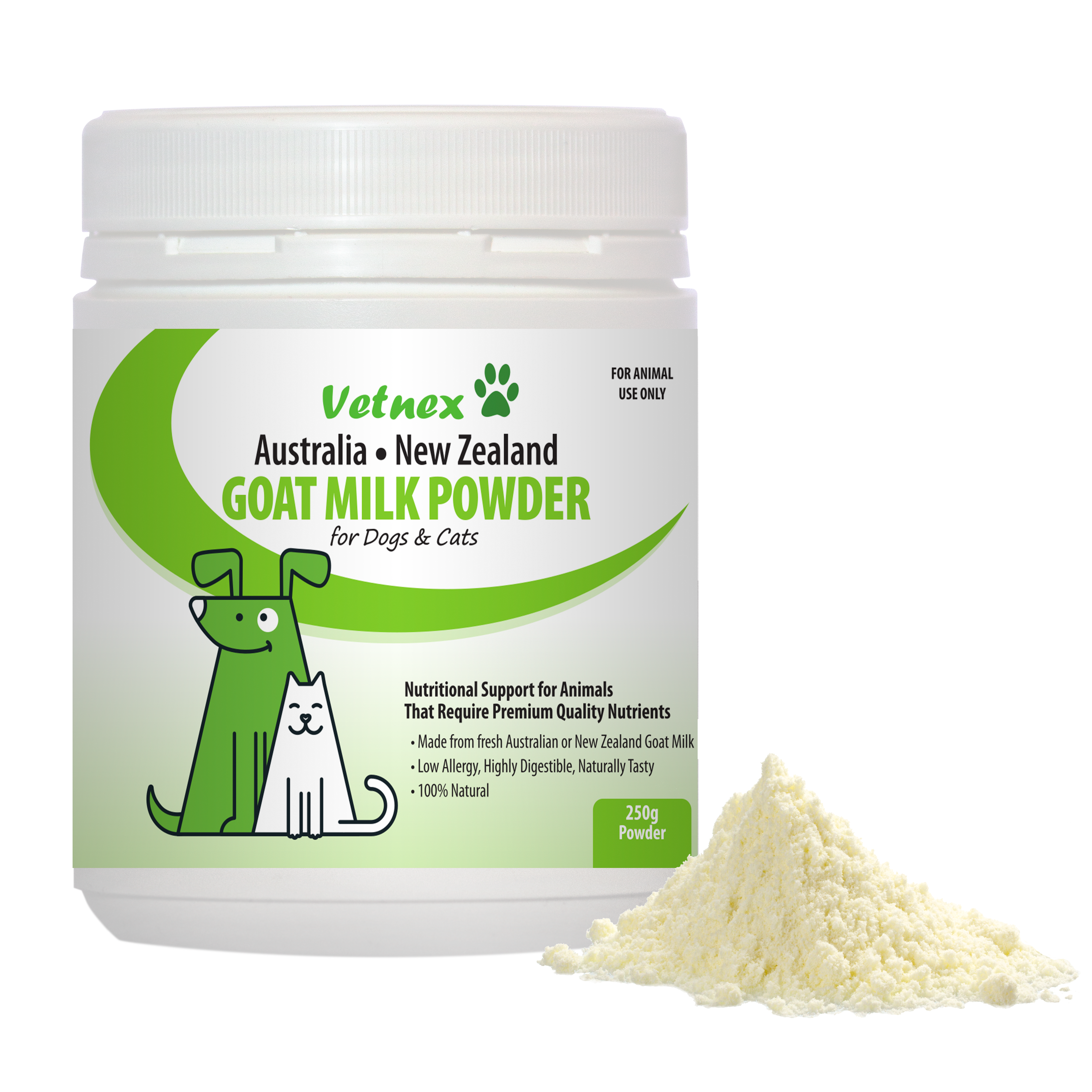 Vetnex Goat Milk Powder (Australian/NZ Origin) for Dogs & Cats 250g
